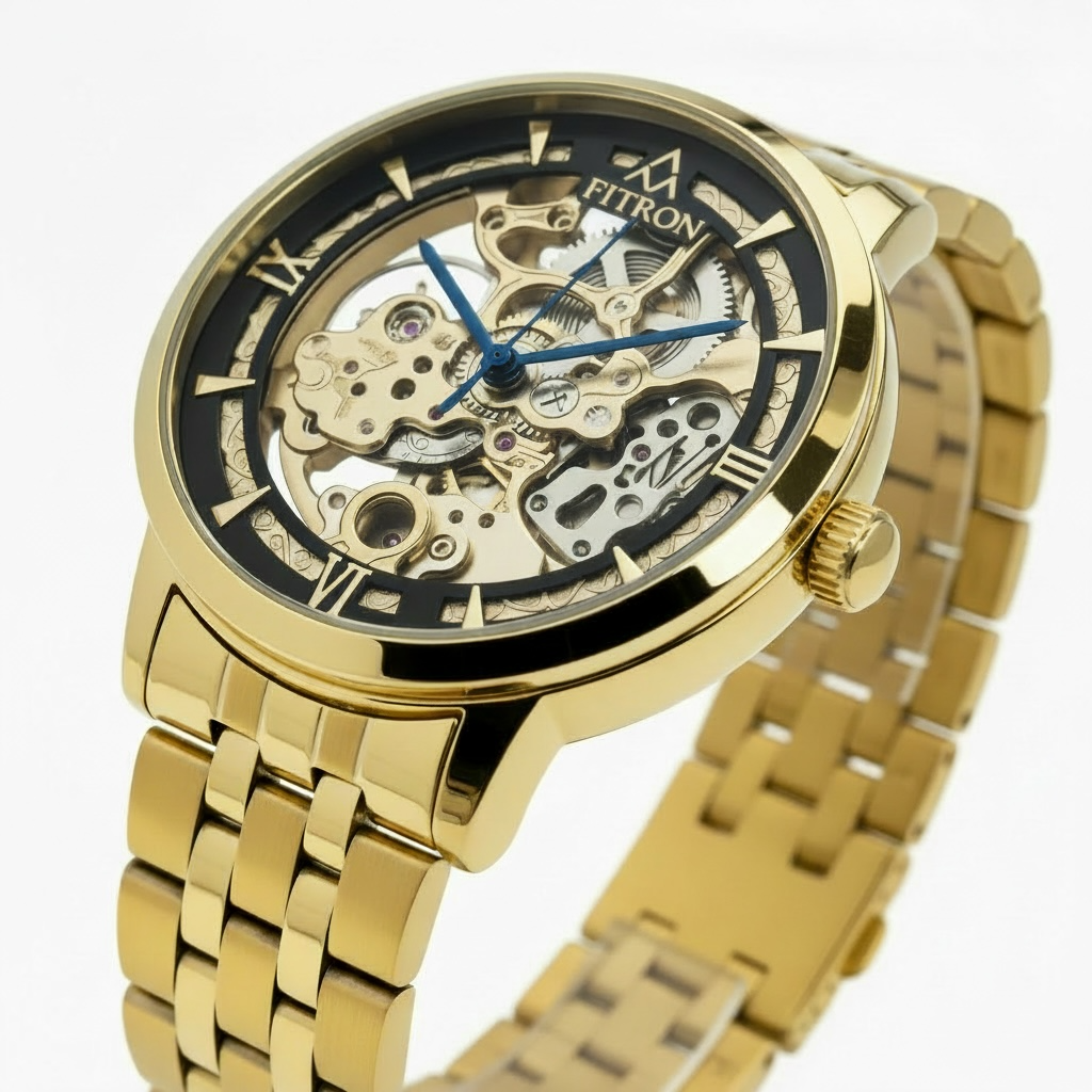 FITRON Royal Skeleton Gold Automatic