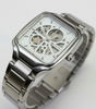 Square Skeleton Automatic Watch – Stainless Steel